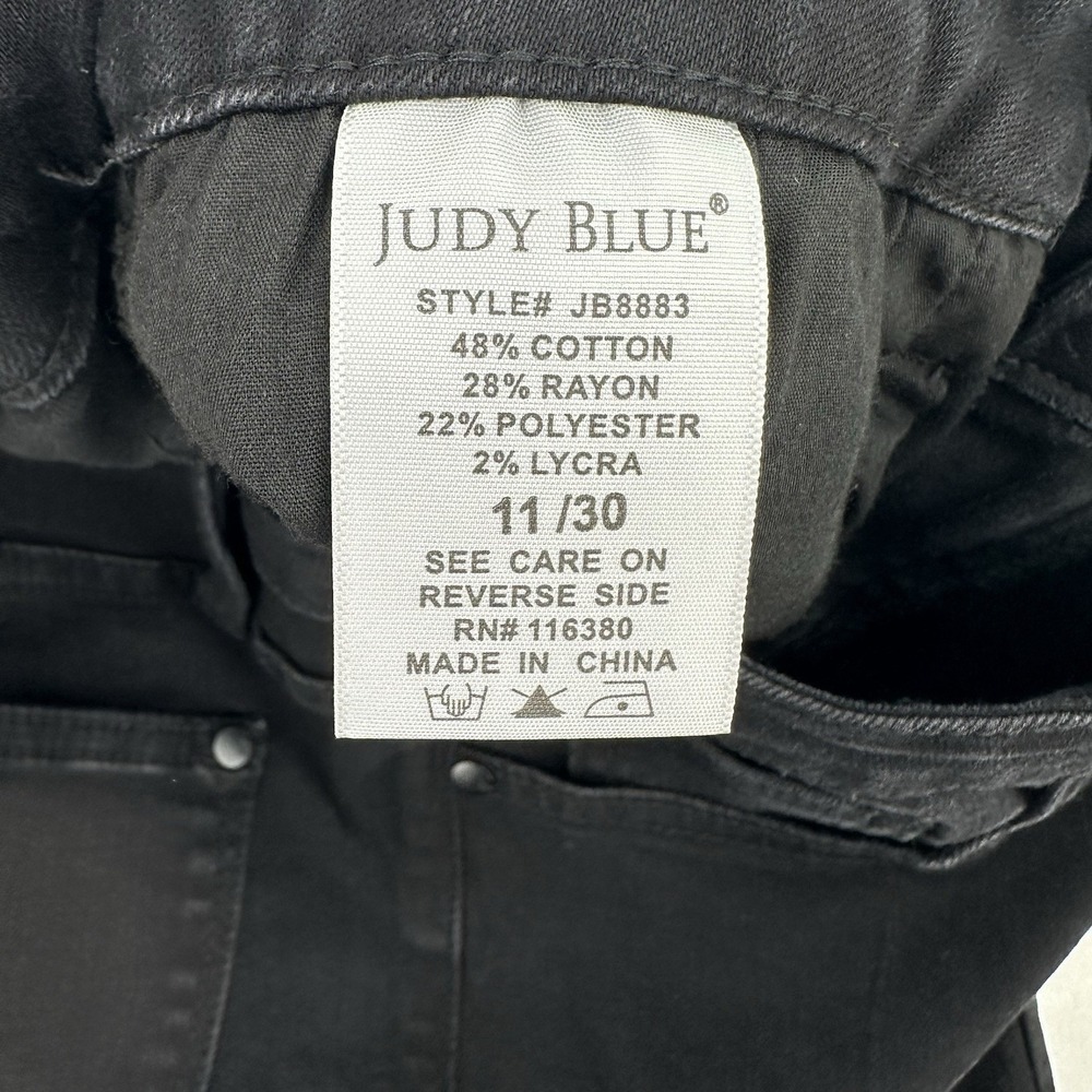 Judy Blue Los Angeles Womens Size 11/30 Skinny Fit Black Jeans JB8883 Stretch - Picture 6 of 8